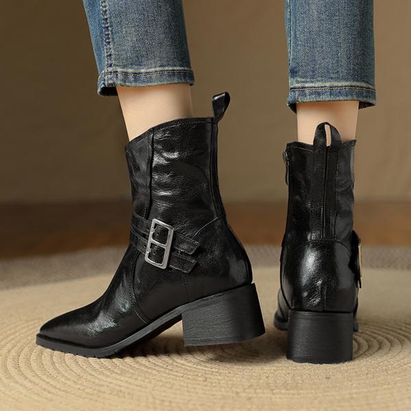 Luxurious Handcrafted Leather Women's Shoes: Elegance Redefined(E123006Q12)