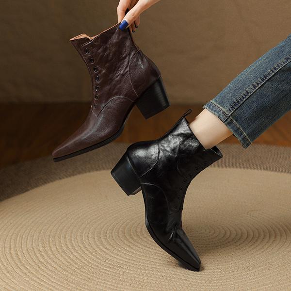 Handcrafted Luxury Leather Women's Shoes - Elegance Redefined(E123006Q6)