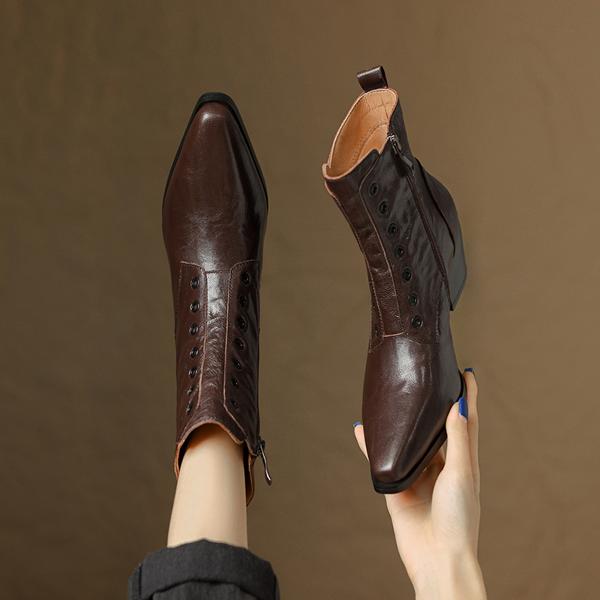 Handcrafted Luxury Leather Women's Shoes - Elegance Redefined(E123006Q6)