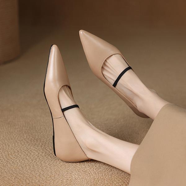 Exquisite Handcrafted Genuine Leather Women's Shoes: Elegance Meets Luxury Craftsmanship(E123006Q24)