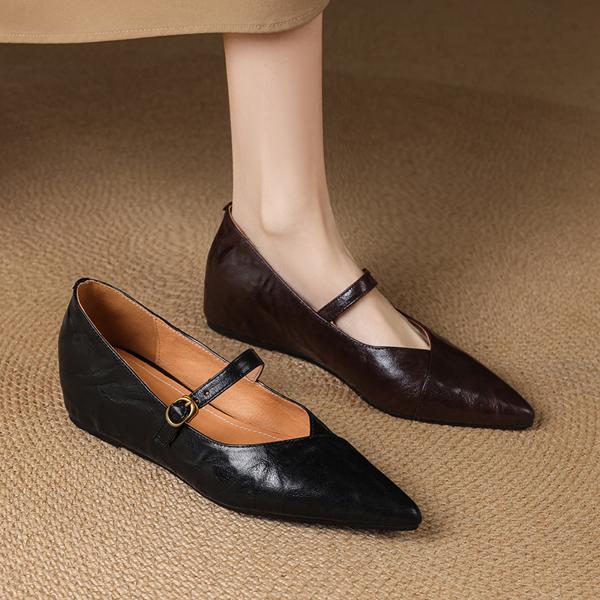 Handcrafted Genuine Leather Women's Shoes - Luxurious Elegance with Artisan Quality(E123006Q25)