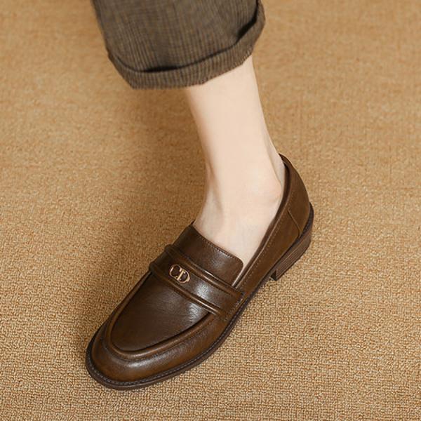 Handcrafted Luxury Leather Women's Shoes for Elegant Sophistication(E12300645681)