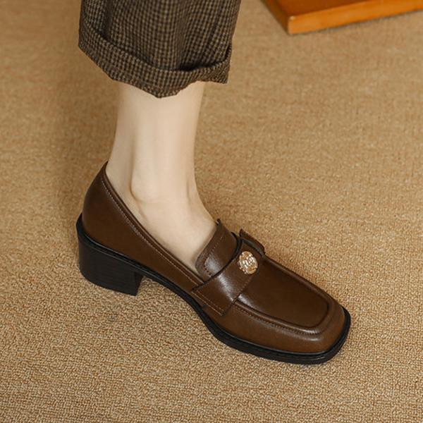 Handcrafted Luxury Leather Women’s Shoes - Elegant Craftsmanship(E12300624-16)