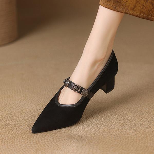 Elegant Handcrafted Leather Women's Shoes: Exquisite Craftsmanship & Luxury Quality(E123006Q40)