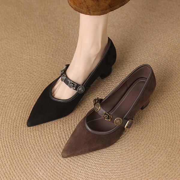 Elegant Handcrafted Leather Women's Shoes: Exquisite Craftsmanship & Luxury Quality(E123006Q40)
