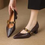 Handcrafted Luxury Leather Women's Shoes: Elegance in Every Detail(E123006Q42)