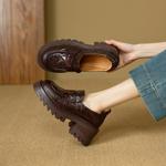 Luxury Handcrafted Leather Women's Shoes - Elegant Craftsmanship(E123006Q35)