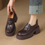 Handcrafted Leather Women's Shoes: Elegant Luxury Design(E123006Q38)