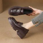Elegant Handmade Leather Women's Shoes - Luxurious Craftsmanship(E123006Q45)