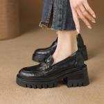 Elegant Handmade Leather Women's Shoes - Luxurious Craftsmanship(E123006Q45)