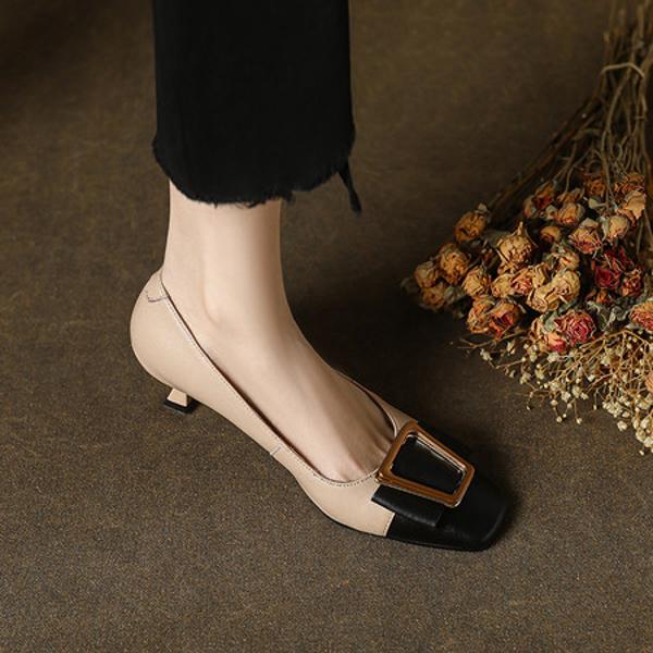 Handcrafted Luxury Leather Women's Shoes - Timeless Elegance(E123006124-19)