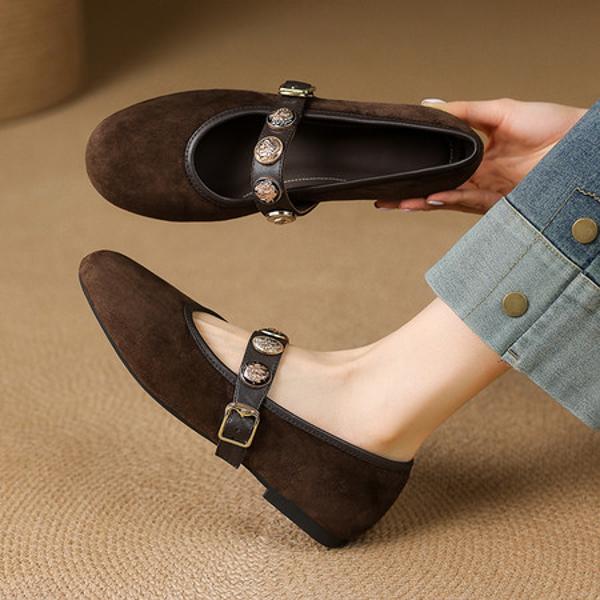 Handcrafted Leather Women's Shoes: Luxurious Elegance in Quality(E123006QM2)