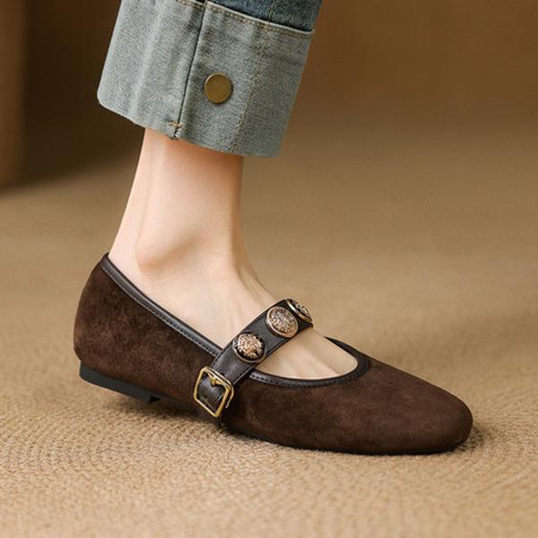 Handcrafted Leather Women's Shoes: Luxurious Elegance in Quality(E123006QM2)