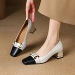 Handcrafted Genuine Leather Women's Shoes: Luxurious Elegance in Every Stitch(E123006SQ20)