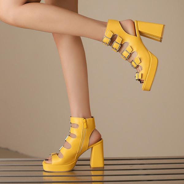 Luxury Handcrafted Genuine Leather Women's Shoes(E135586316338-63)