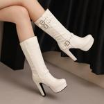 Handcrafted Luxury Leather Women's Shoes, Exquisite Quality(E13558631630-13)