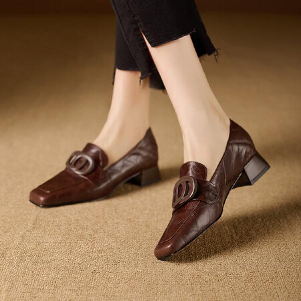 Elegant Handcrafted Leather Women's Shoes of Luxury Quality(E5or7A819)