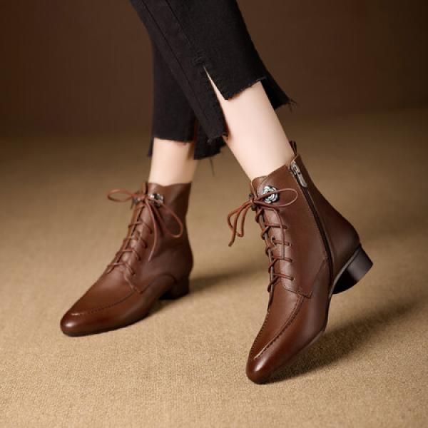 Handcrafted Luxury Leather Women's Shoes(E5or7A5862)