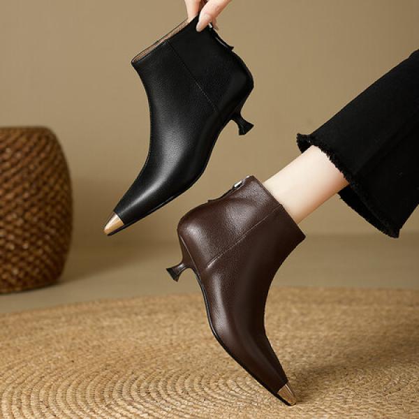 Elegant Handcrafted Leather Women's Shoes of Luxury Quality(E5or7A5877)