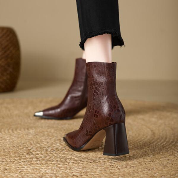 Luxurious Handmade Leather Women’s Shoes with Elegance(E5or7A5850)