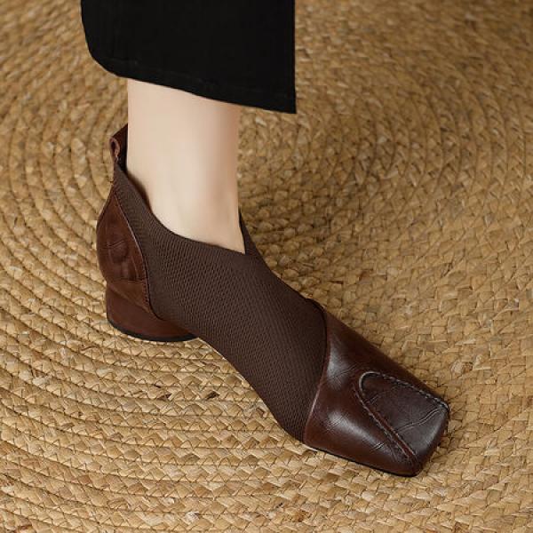 Handcrafted Luxury Leather Women's Shoes: Timeless Elegance(E5or7A5846)