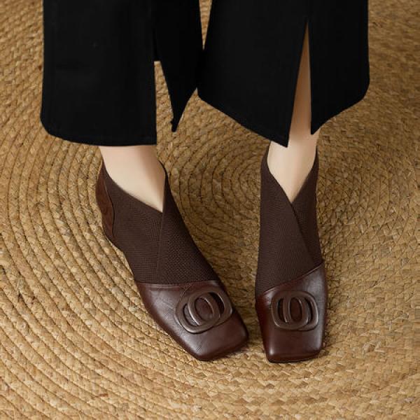 Exquisite Handmade Leather Women's Shoes - Luxury Elegance(E5or7A5845)