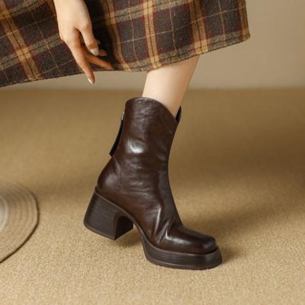 Handcrafted Luxurious Leather Women's Shoes(E5or7682-1)