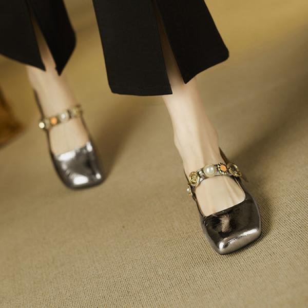 Handcrafted Luxury Leather Women's Shoes - Elegant Craftsmanship(E5or76816)