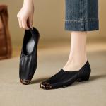 Luxurious Handcrafted Genuine Leather Women's Shoes Elegance(E5or76825)