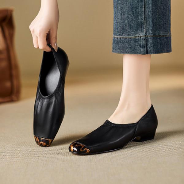 Luxurious Handcrafted Genuine Leather Women's Shoes Elegance(E5or76825)