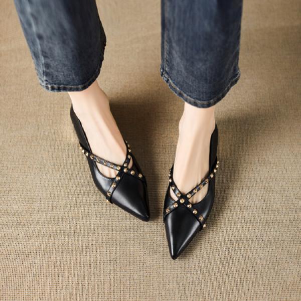 Handcrafted Luxury Leather Women's Shoes - Elegance Redefined(E5or76826)