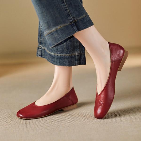 Handcrafted Luxury Leather Women's Footwear Elegance(E5or76836)