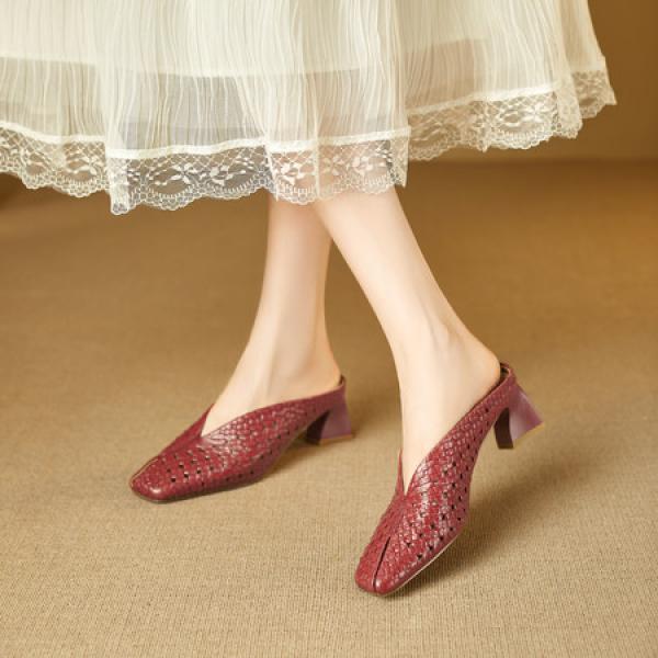 Elegant Handcrafted Leather Women's Shoes of Luxury(E5or76870)