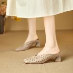 Elegant Handcrafted Leather Women's Shoes of Luxury(E5or76870)