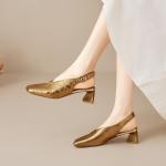 Exquisite Handcrafted Leather Heels for Elegant Women(E5or76887)