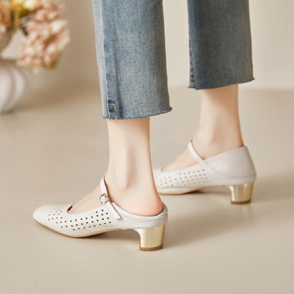 Exquisite Handcrafted Leather Women's Shoes for Elegance(E5or76915)