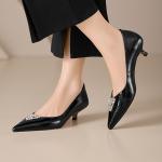 Elegant Handcrafted Genuine Leather Women's Shoes of Luxury Quality(E5or76942)