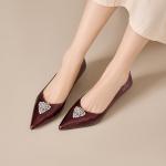 Elegant Handcrafted Genuine Leather Women's Shoes of Luxury Quality(E5or76942)
