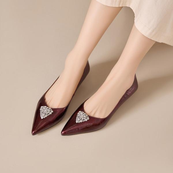 Elegant Handcrafted Genuine Leather Women's Shoes of Luxury Quality(E5or76942)