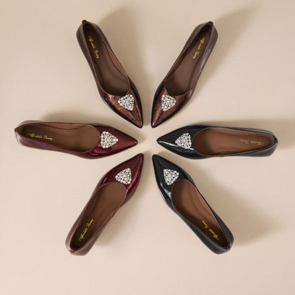 Elegant Handcrafted Genuine Leather Women's Shoes of Luxury Quality(E5or76942)