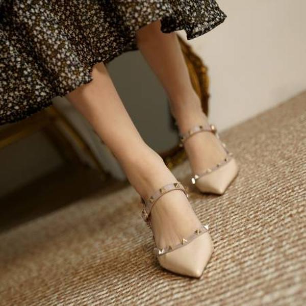 Elegant Handmade Leather Women's Shoes: Exquisite Craftsmanship.(E6haodianX837)