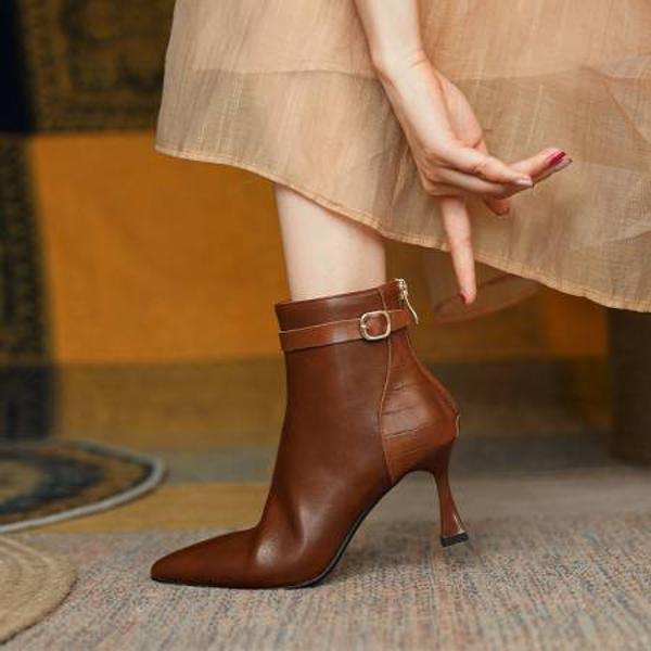 Luxury Handcrafted Leather Women's Shoes, Exquisite Quality(E6haodianX221-1)