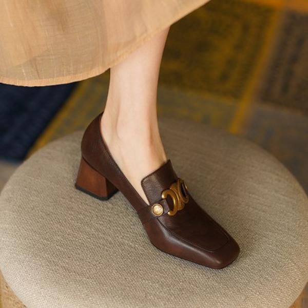 Handcrafted Luxury Leather Women's Shoes - Exquisite Quality & Elegance(E6haodiank11-1)