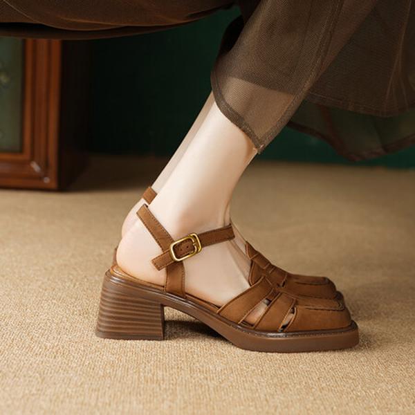 Handcrafted Luxury Leather Women’s Shoes: Elegant Artistry and Quality(E6haodianA208)