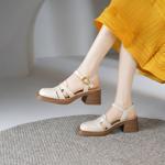 Handcrafted Luxurious Leather Women's Shoes: Elegance Redefined(E6haodianAS208-2)