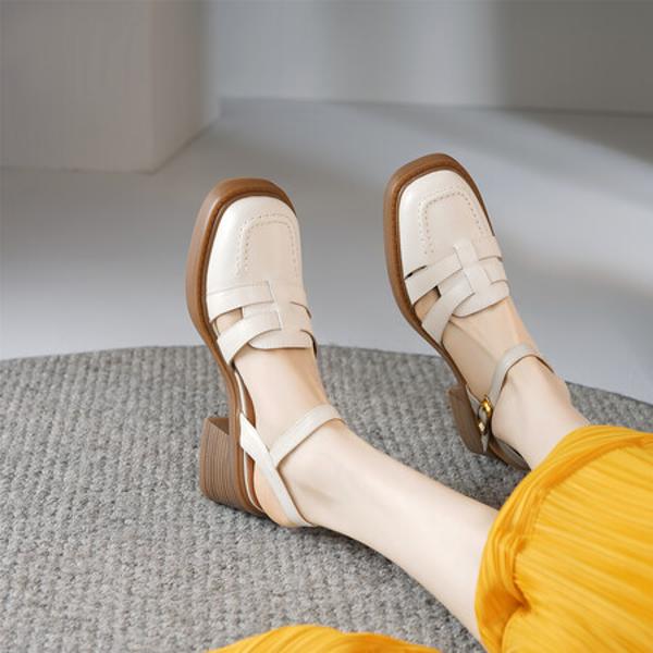 Handcrafted Luxurious Leather Women's Shoes: Elegance Redefined(E6haodianAS208-2)