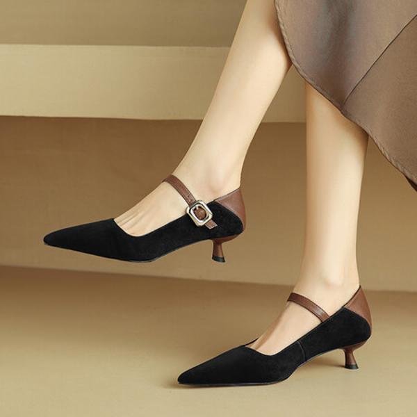 Elegantly Crafted Genuine Leather Handmade Women's Shoes for Luxe Appeal(E6haodianS1017)