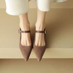 Elegantly Crafted Genuine Leather Handmade Women's Shoes for Luxe Appeal(E6haodianS1017)