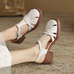 Handcrafted Genuine Leather Women's Shoes – Elegant Luxury Craftsmanship(E6haodianW1601)