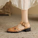 Luxurious Handmade Leather Women's Shoes: Craftsmanship, Quality, Elegance(E6haodianD622)